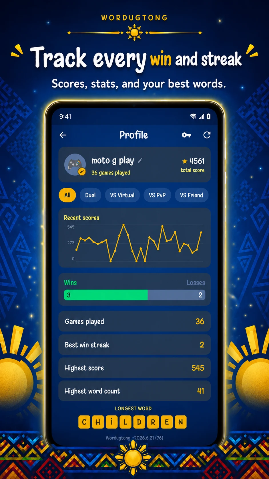 Wordugtong: Pinoy Word Game screenshot