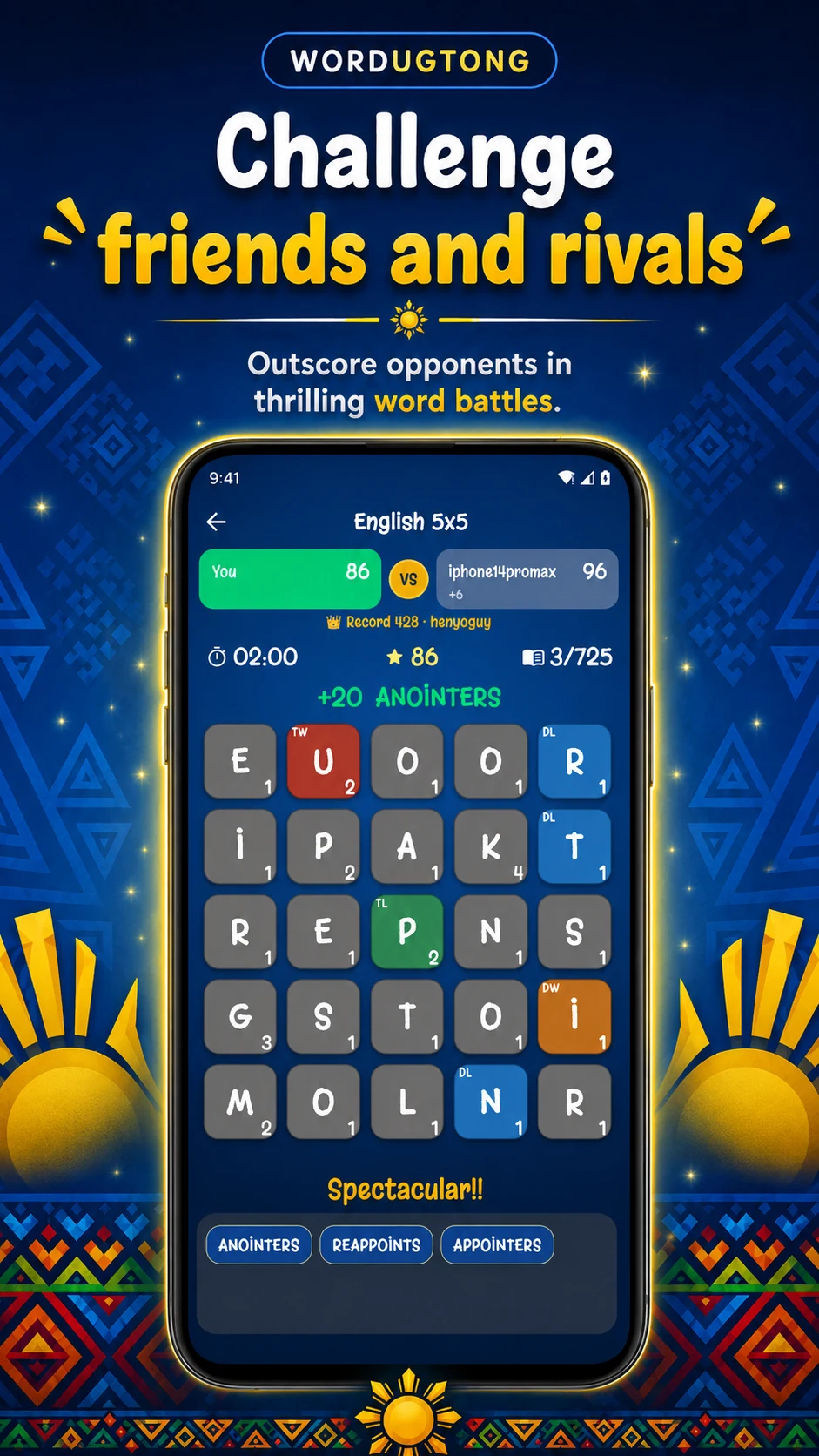 Wordugtong: Pinoy Word Game screenshot