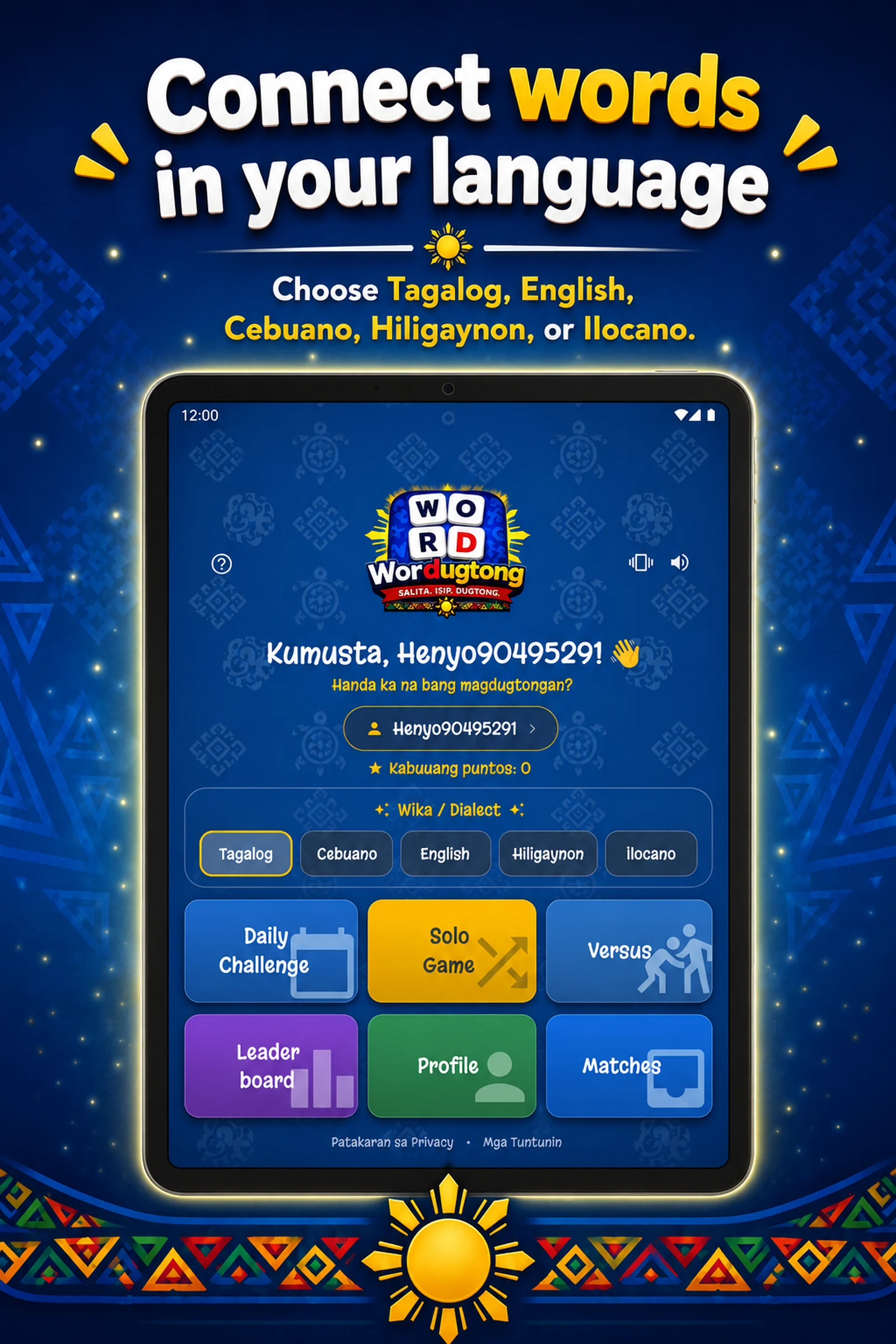 Wordugtong: Pinoy Word Game screenshot